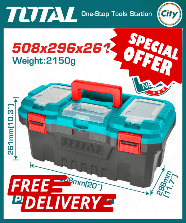 ২০ ইঞ্চি প্লাষ্টিক টুল বক্স TOTAL TPBX0201