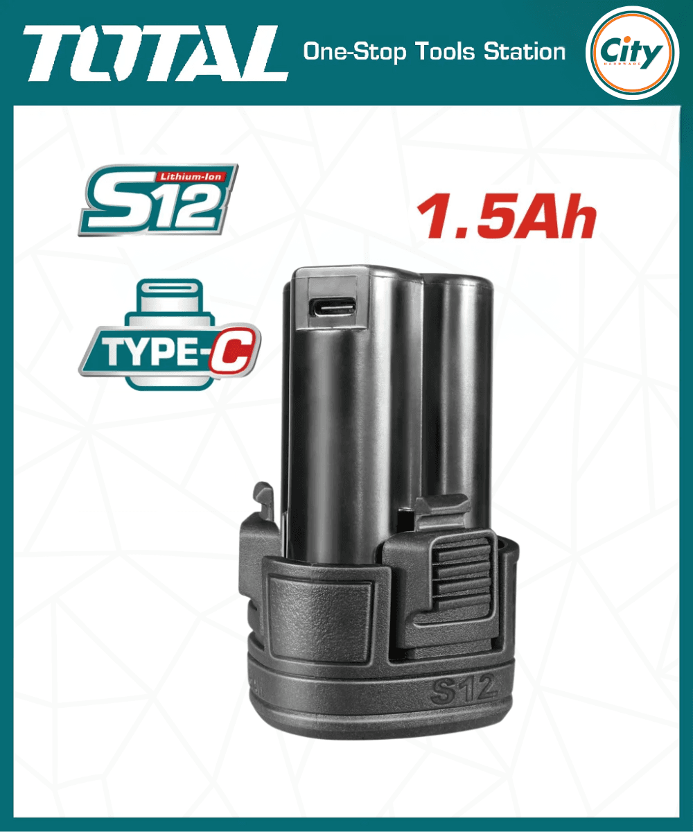 12v লিথিয়াম আয়ন 1.5Ah ব্যাটারি TOTAL TBLI12153