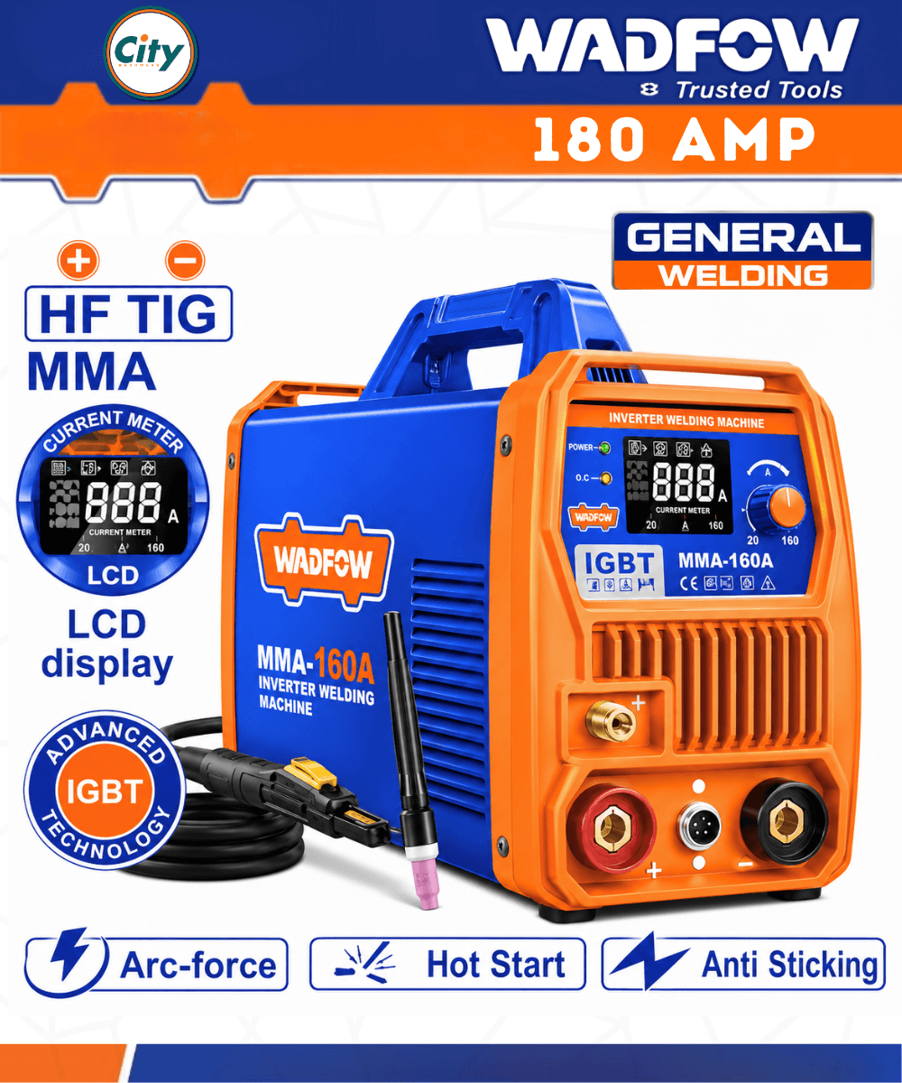 ১৮০ AMP ইনভার্টার TIG/MMA ওয়েল্ডিং মেশিন WADFOW WTIG1A18
