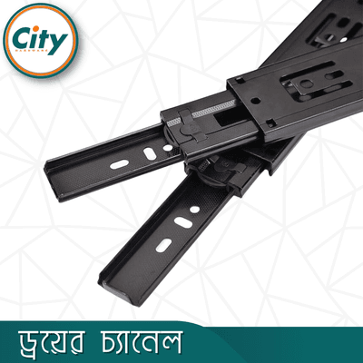 ১ জোড়া ড্রয়ার চ্যানেল বল বিয়ারিং স্লাইডার কালো ৩ পার্ট Drawer Channel_img_4
