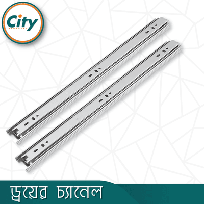 ১ জোড়া স্টেইনলেস স্টিলের ড্রয়ার চ্যানেল বল বিয়ারিং স্লাইডার ৩ পার্ট Drawer Channel_img_2