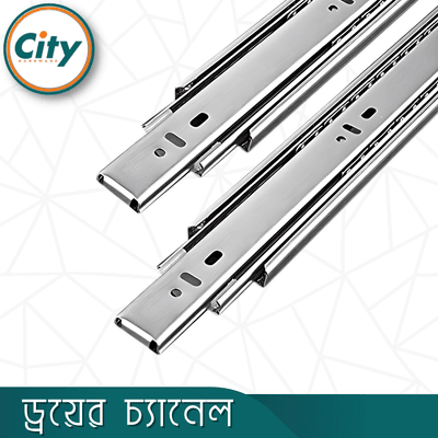 ১ জোড়া স্টেইনলেস স্টিলের ড্রয়ার চ্যানেল বল বিয়ারিং স্লাইডার ৩ পার্ট Drawer Channel_img_4