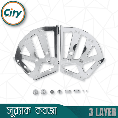 ১ জোড়া (২ পিস) ট্রিপেল জুতার র্যাক স্টেইনলেস স্টিল ৩ স্তরের জুতা ক্যাবিনেটের ফ্লিপ ফ্রেম র্যাক কবজা_img_3