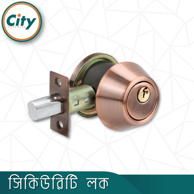 সিকিউরিটি লক ওয়ান সাইড কী ওয়ান সাইড নব সিস্টেম ডেডবোল্ট ডোর লক অ্যান্টিক কালার দরজার লক_img_1