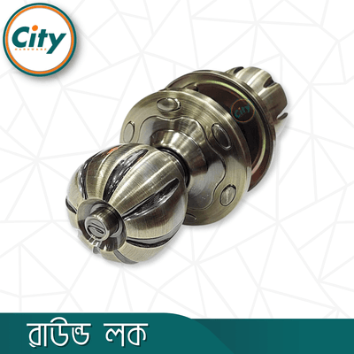 প্রিমিয়াম মানের রাউন্ড লক উচ্চ সুরক্ষা অ্যান্টিক ব্রাস পালিশ করা রাউন্ড লক কাঠের দরজার লক_img_3