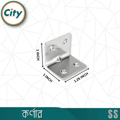 ৫ পিস স্টেইনলেস স্টিলের কর্নার ব্রেস অ্যাঙ্গেল ব্র্যাকেট সিলভার টোন_img_2