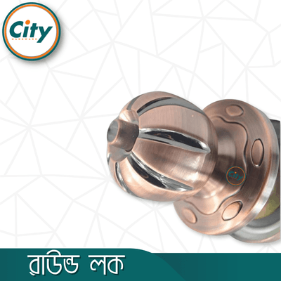 প্রিমিয়াম মানের রাউন্ড লক উচ্চ সুরক্ষা রাউন্ড লক কাঠের দরজার লক অ্যান্টিক রঙের ডোর লক_img_4