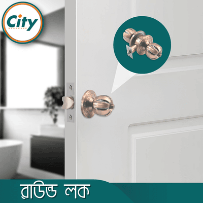 প্রিমিয়াম মানের রাউন্ড লক উচ্চ সুরক্ষা রাউন্ড লক কাঠের দরজার লক অ্যান্টিক রঙের ডোর লক_img_5
