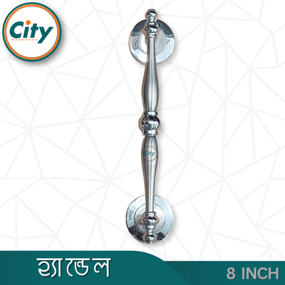 ৮ ইঞ্চি দরজার হ্যান্ডেল নিকেল পালিশ করা দরজার হাতল কাঠের দরজার হ্যান্ডেল_img_2