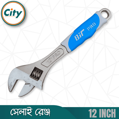 ১ পিস ১২ ইঞ্ছি সেলাই রেঞ্চ হেভি সামঞ্জস্যযোগ্য ক্রোম সফট রাবার গ্রিপ হ্যান্ডেল_img_2