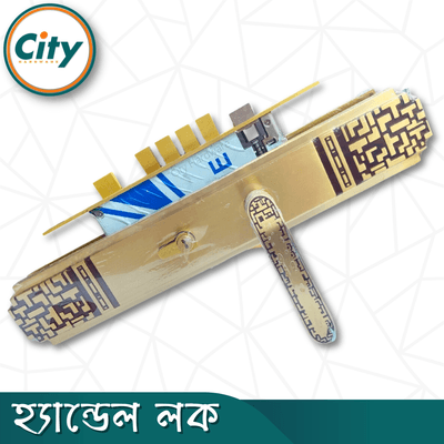 উচ্চ সুরক্ষা বড় আকারের হ্যান্ডেল লক সম্পূর্ণ পিতলের হ্যান্ডেল লক অতিরিক্ত নব সিস্টেম সহ প্রধান দরজার লক Door Lock_img_2