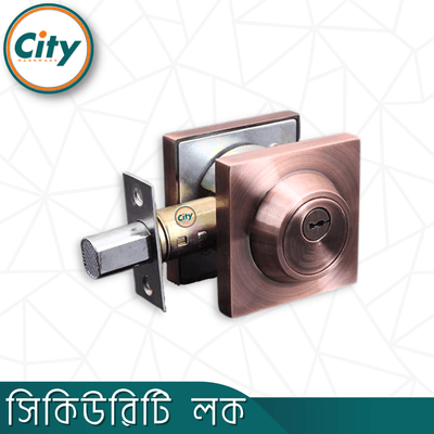 স্কোয়ার ডেডবোল্ট সিকিউরিটি লক ওয়ান সাইড কী ওয়ান সাইড নব দরজার লক অ্যান্টিক_img_1