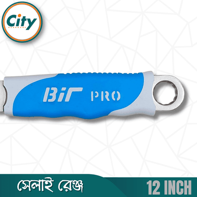 ১ পিস ১২ ইঞ্ছি সেলাই রেঞ্চ হেভি সামঞ্জস্যযোগ্য ক্রোম সফট রাবার গ্রিপ হ্যান্ডেল_img_5