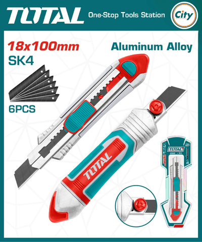Aluminum Body Snap off Blade Knife With 6 Blades TOTAL TG5121806_img_0