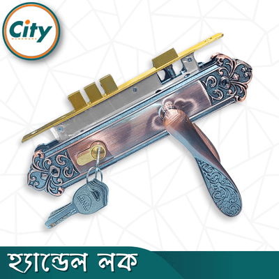 উচ্চ সুরক্ষা স্ট্যান্ডার্ড সাইজের হ্যান্ডেল লক প্রধান দরজার জন্য লক অ্যান্টিক রঙের দরজার লক Door Lock_img_1