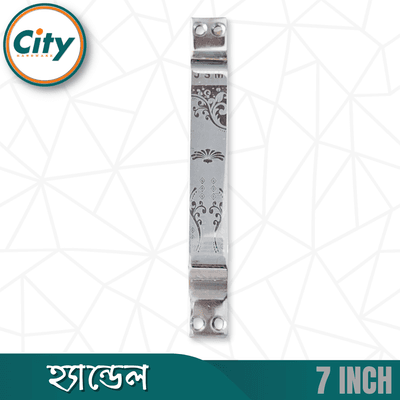 ৬ ইঞ্চি ডোর হ্যান্ডেল স্টেইনলেস স্টিল শিট হ্যান্ডেল লেজার প্রিন্ট করা দরজার হাতল_img_5