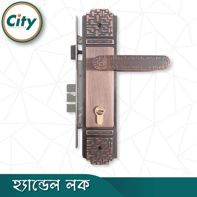 উচ্চ সুরক্ষার স্ট্যান্ডার্ড সাইজের হ্যান্ডেল লক প্রধান দরজার জন্য অ্যান্টিক রঙের দরজার লক Door Lock_img_3