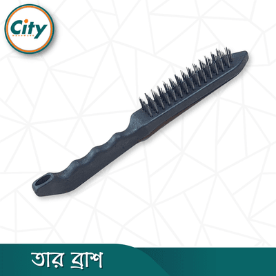 প্লাস্টিকের হ্যান্ডেল সহ তার ব্রাশ কার্বন স্টিলের তারের ব্রাশ সাধারন মানের_img_1
