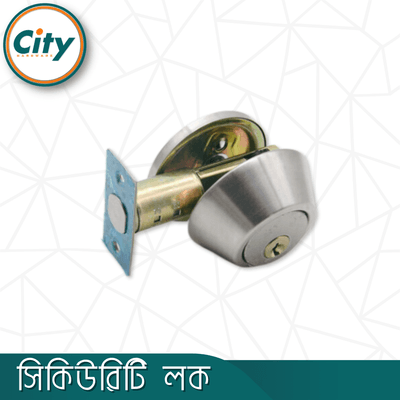 সিকিউরিটি লক ওয়ান সাইড কী ওয়ান সাইড নব সিস্টেম সিঙ্গল সিলিন্ডার ডেডবোল্ট লক দরজার লক এস এস কালার ডোর লক_img_2