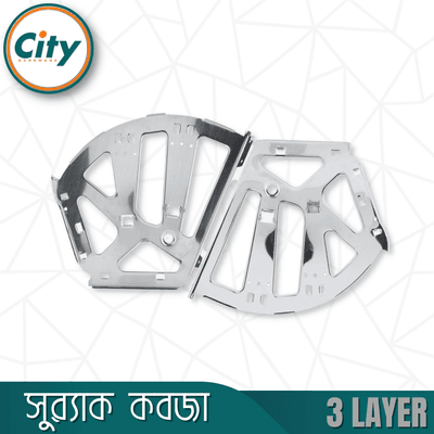 ১ জোড়া (২ পিস) ট্রিপেল জুতার র্যাক স্টেইনলেস স্টিল ৩ স্তরের জুতা ক্যাবিনেটের ফ্লিপ ফ্রেম র্যাক কবজা_img_2
