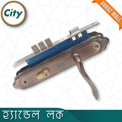 উচ্চ সুরক্ষা স্ট্যান্ডার্ড সাইজের হ্যান্ডেল লক প্রধান দরজার জন্য অ্যান্টিক রঙের দরজার লক Door Lock_img_2