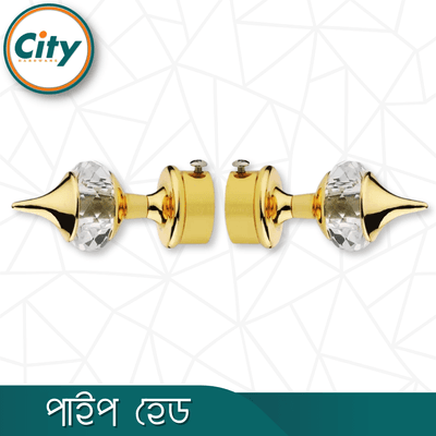 ১ ইঞ্চি (২ পিস) সোনালী পালিশ করা ক্রিস্টাল মিনার পর্দার পাইপ কভার পাইপ ক্যাপ ১ ইঞ্চি পাইপের জন্য_img_2