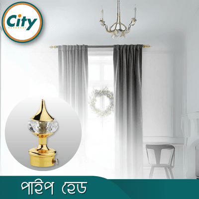১ ইঞ্চি (২ পিস) সোনালী পালিশ করা ক্রিস্টাল মিনার পর্দার পাইপ কভার পাইপ ক্যাপ ১ ইঞ্চি পাইপের জন্য_img_3