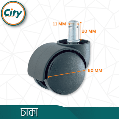 ৫ পিস সেট চেয়ার চাকা হোম অফিস কম্পিউটার চেয়ারের জন্য পুশ সিস্টেমের হুইল_img_4