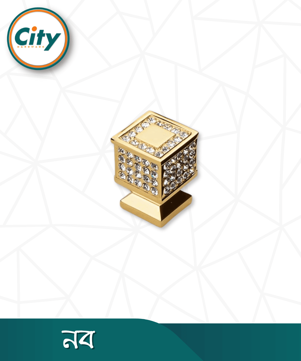১ পিস প্রিমিয়াম কুয়ালিটি লাক্সারি ফার্নিচার নব স্কয়ার শেপ ক্রিস্টাল নব ক্যাবিনেটের ড্রয়ার নব বাড়ি অফিস চেস্ট ক্যাবিনেটের জন্য গোল্ডেন