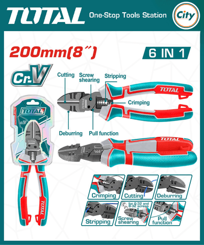 6 in 1 Multi Functional Diagonal Cutting Pliers TOTAL THTMF386_img_0