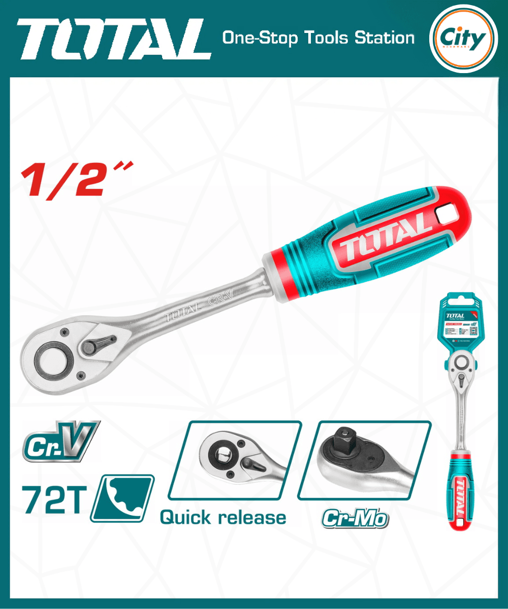 ১০ ইঞ্চি রাচেট রেঞ্চ 1/2" 45T TOTAL THT106126
